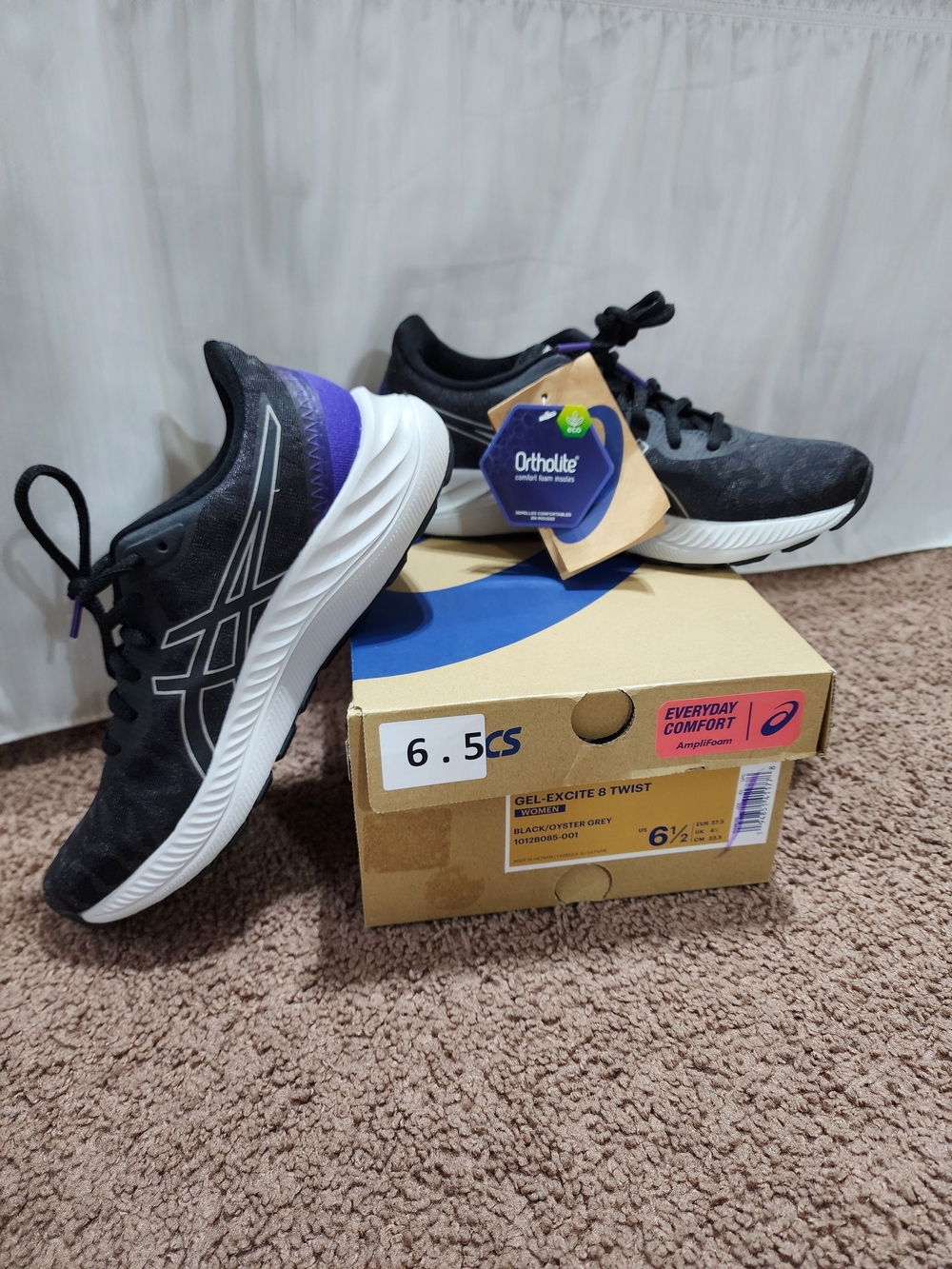 ASICS GEL-Excite 8 Twist Women’s Running Shoes — Black & Purple